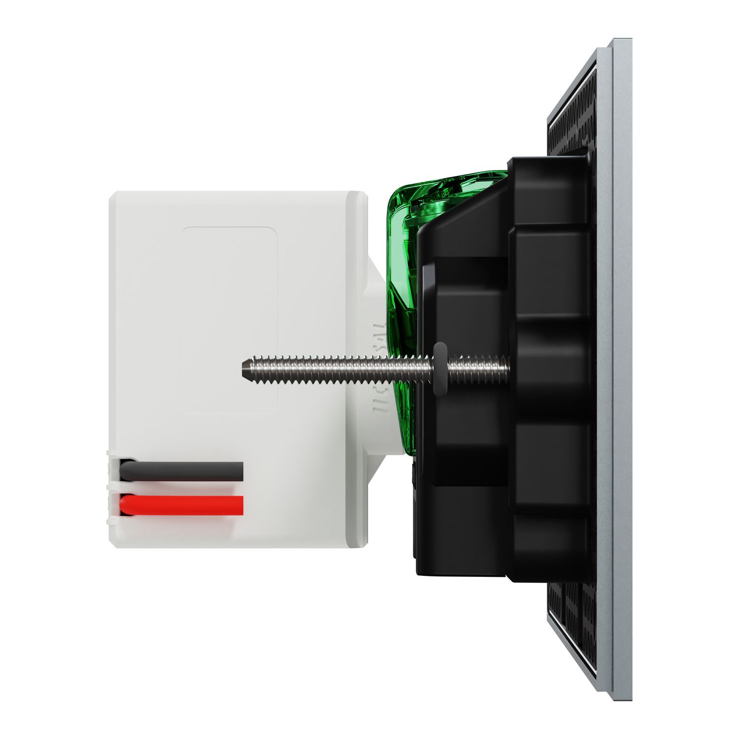 Picture of Double Switch Power Point, Clipsal Solis T Series, with USB C Charger, Horizontal Mount, 230V-240V, 10A