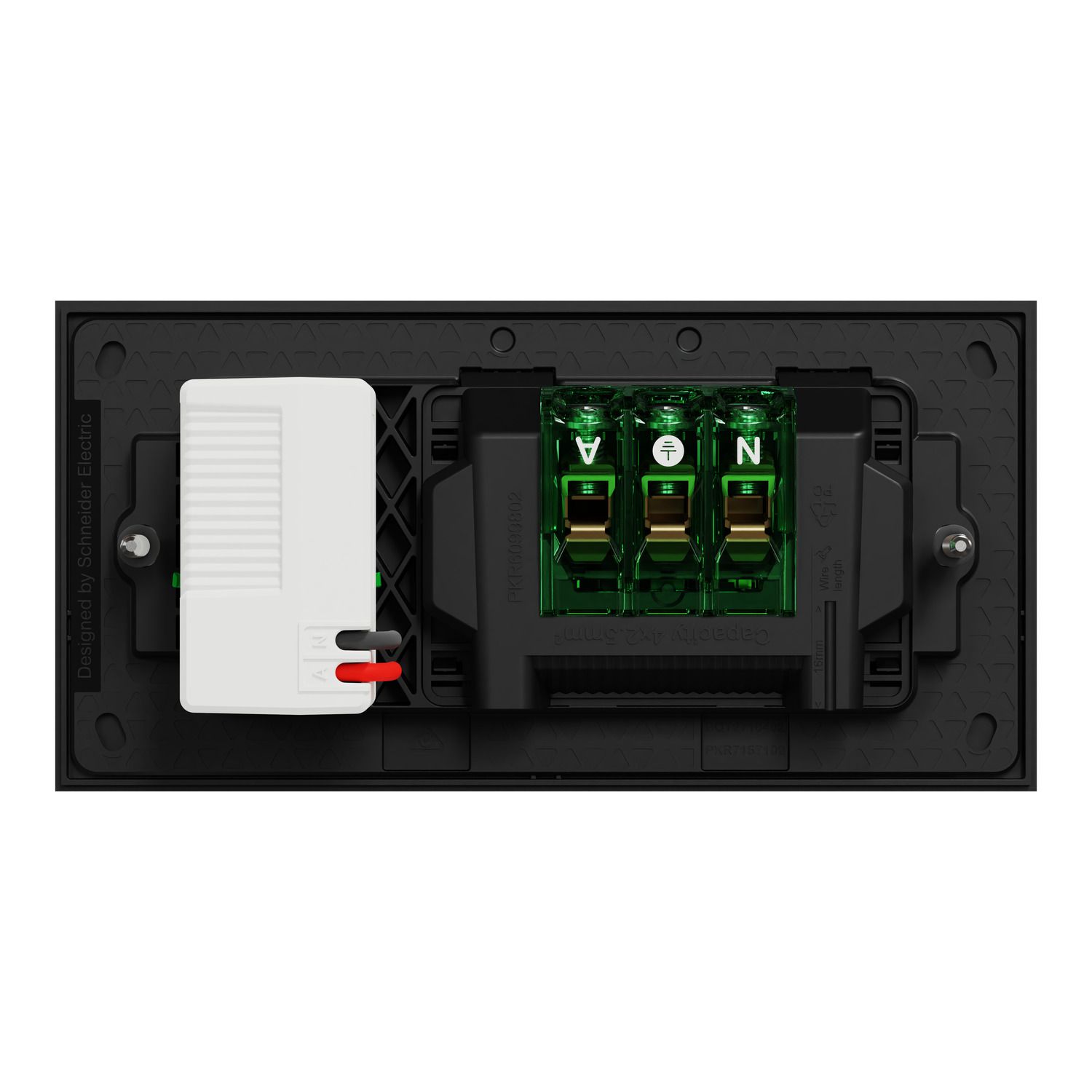Picture of Double Switch Power Point, Clipsal Solis, Double Switch Power Point with USB C Charger, Horizontal Mount, 230V-240V, 10A
