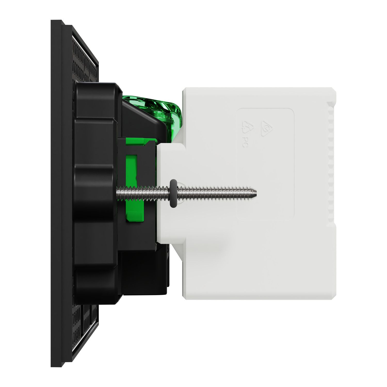 Picture of Double Switch Power Point, Clipsal Solis, Double Switch Power Point with USB C Charger, Horizontal Mount, 230V-240V, 10A