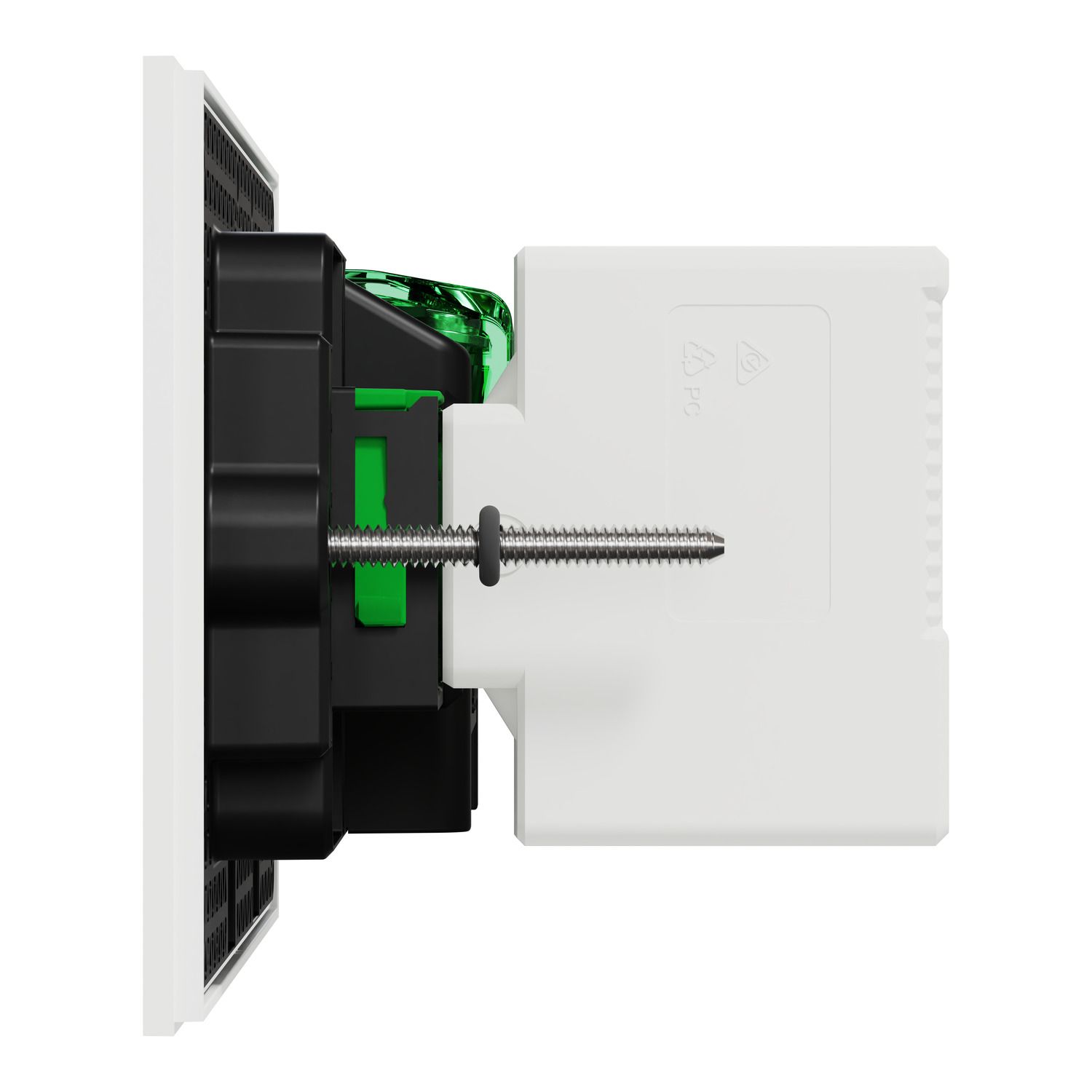 Picture of Double Switch Power Point, Clipsal Solis, Double Switch Power Point with USB C Charger, Horizontal Mount, 230V-240V, 10A