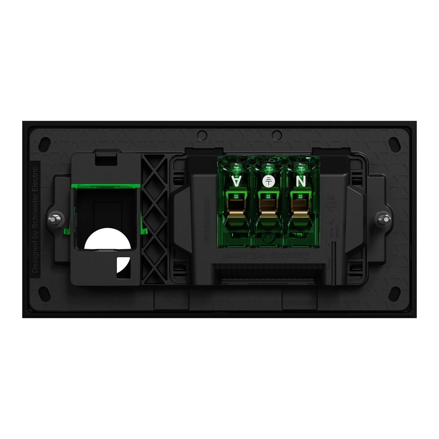 Picture of Double Switch Power Point, Clipsal Solis T Series, Horizontal Mount, 230V-240V, 10A, Removable Extra Switch