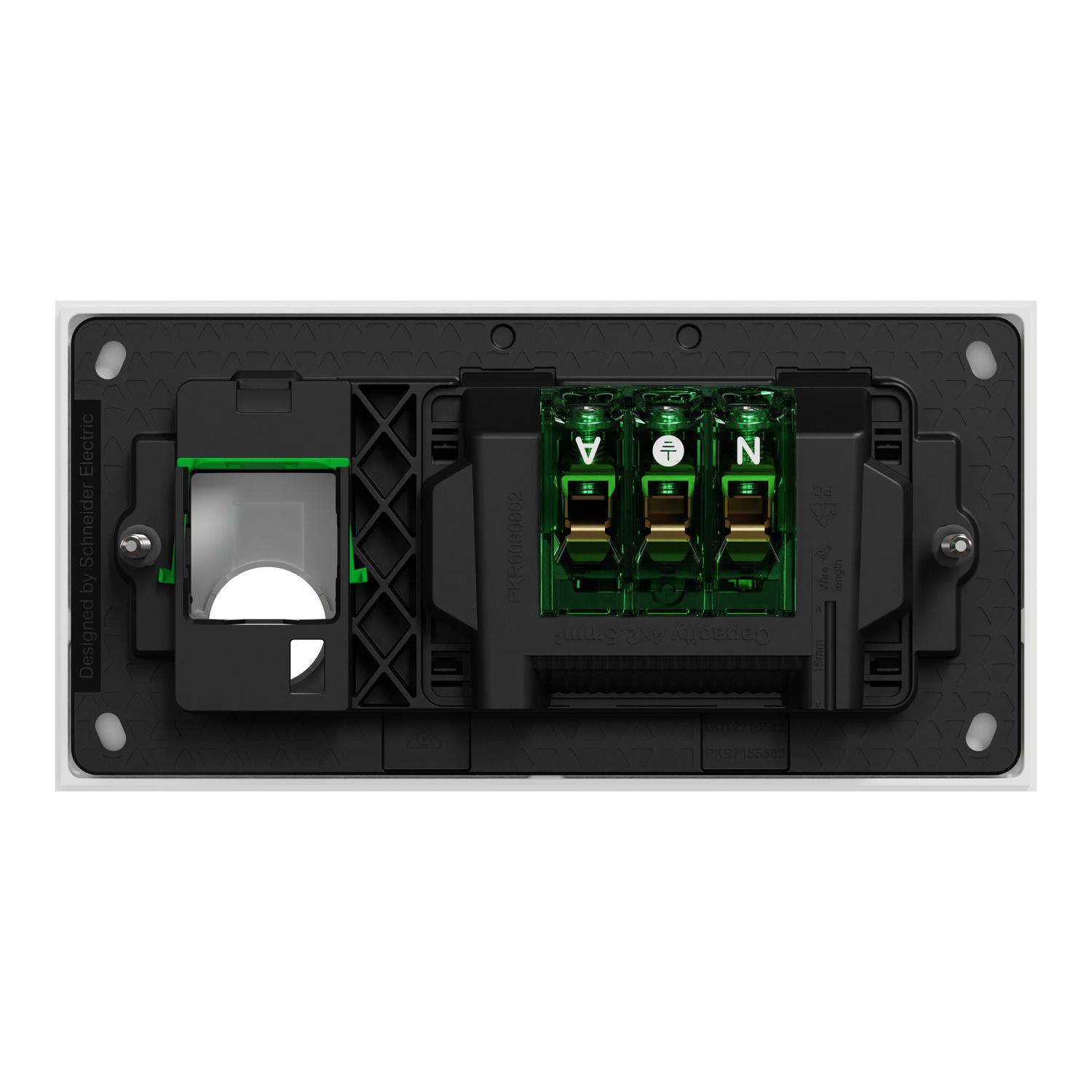 Picture of Double Switch Power Point, Clipsal Solis T Series, Horizontal Mount, 230V-240V, 10A, Removable Extra Switch