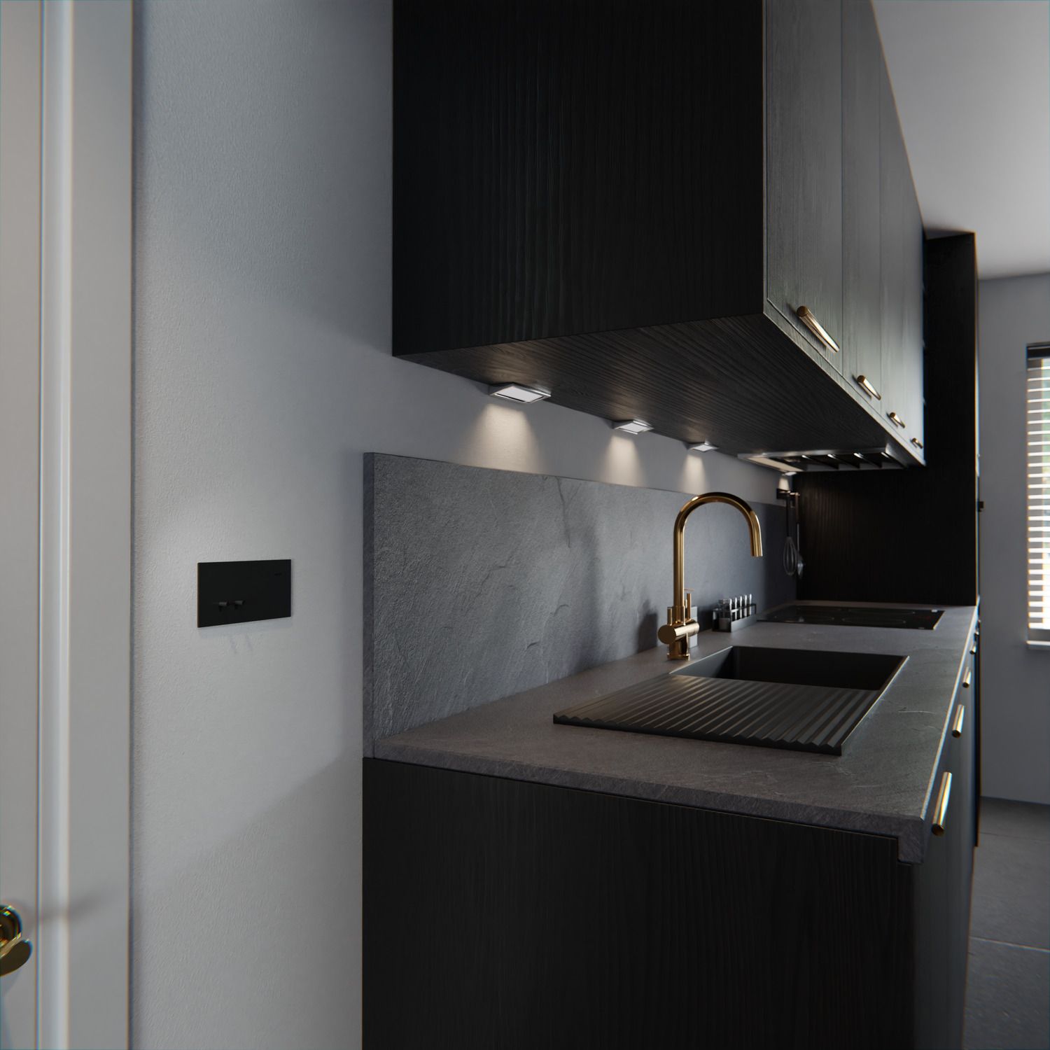 Picture of Flush Switch, Clipsal Solis T Series, Horizontal Mount, 2 Gang, 230V-240V, 10AX 1-Way/2-Way