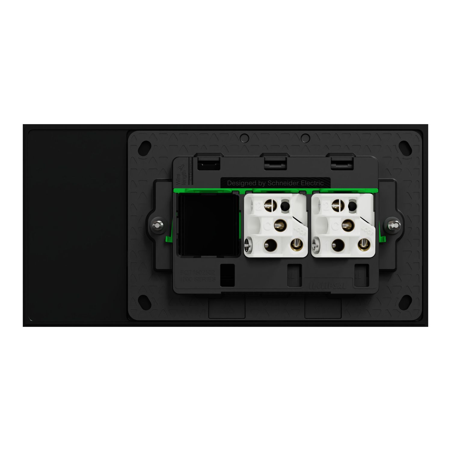 Picture of Flush Switch, Clipsal Solis T Series, Horizontal Mount, 2 Gang, 230V-240V, 10AX 1-Way/2-Way