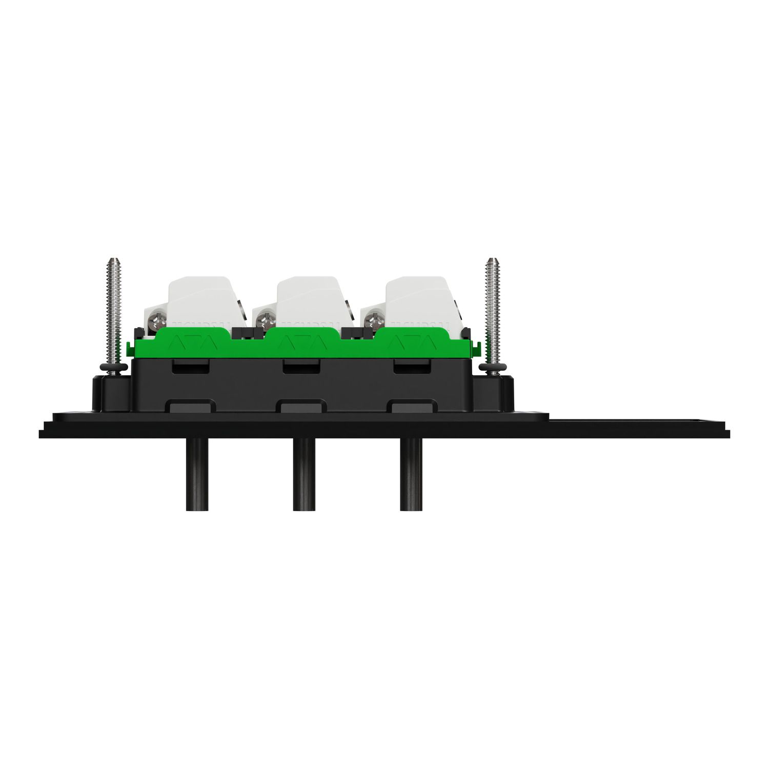 Picture of Flush Switch, Clipsal Solis T Series, Horizontal Mount, 3 Gang, 230V-240V, 10AX 1-Way/2-Way