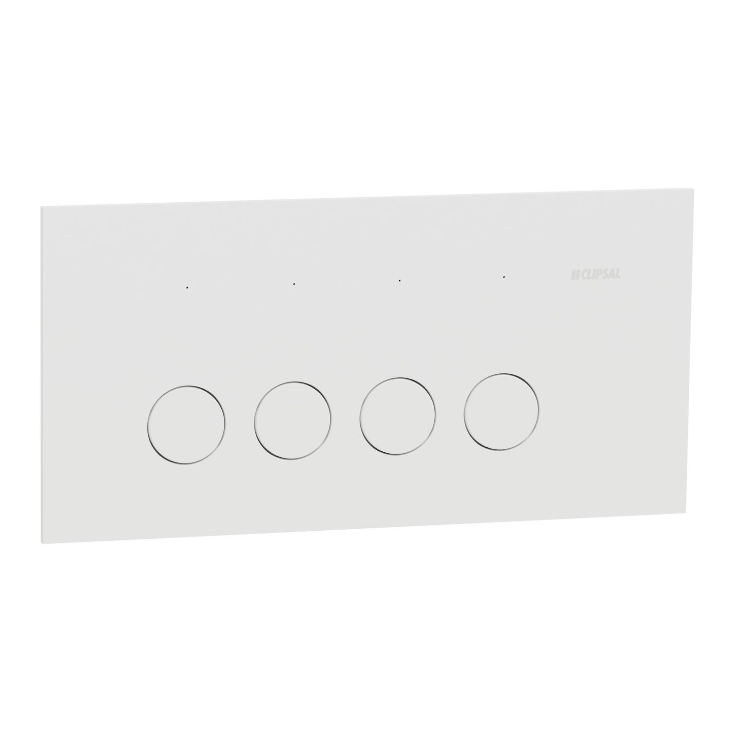 Picture of Flush Switch, Clipsal Solis, Horizontal Mount, 4 Gang, 230V-240V, 10AX 1-Way/2-Way