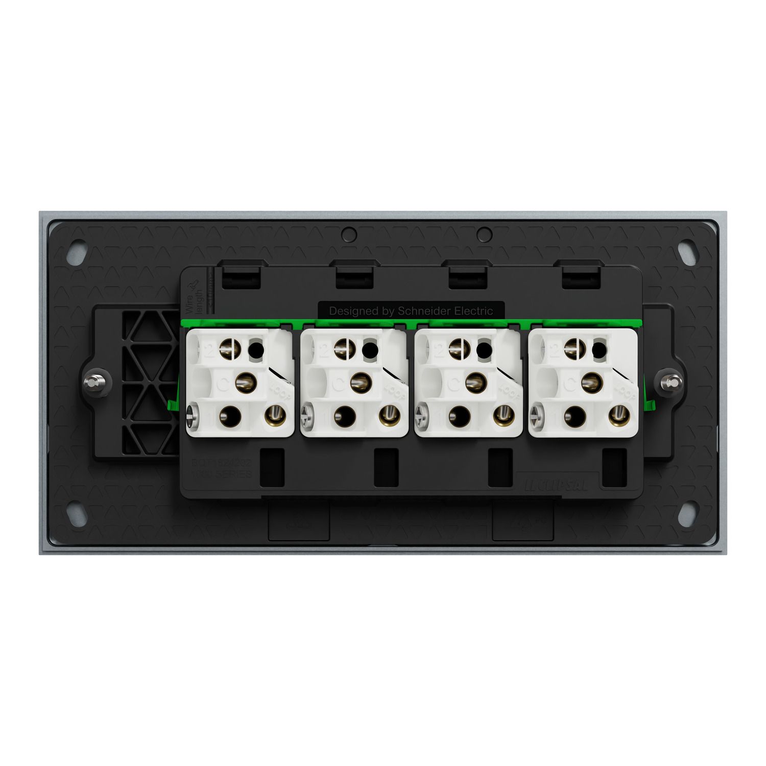 Picture of Flush Switch, Clipsal Solis T Series, Horizontal Mount, 4 Gang, 230V-240V, 10AX 1-Way/2-Way