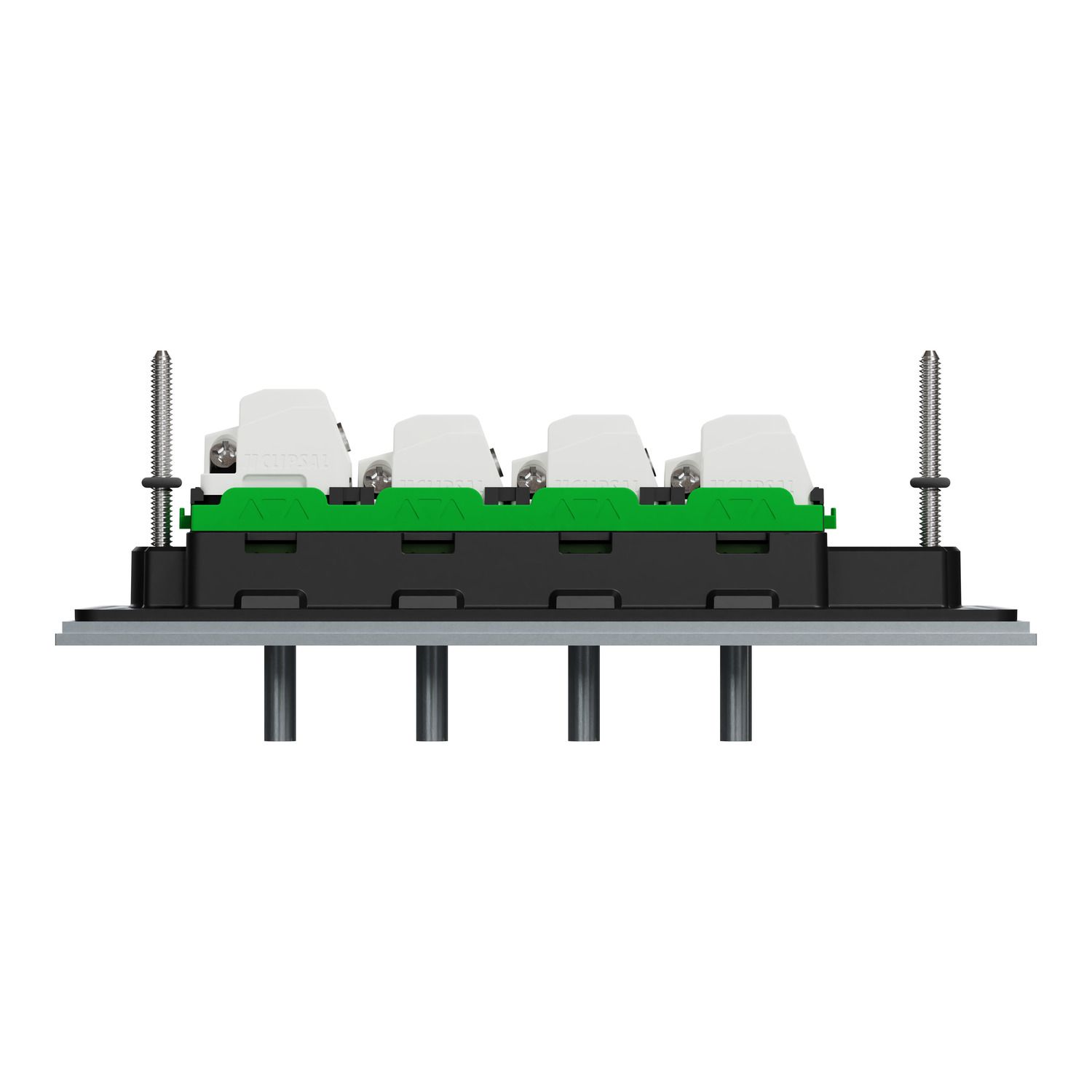 Picture of Flush Switch, Clipsal Solis T Series, Horizontal Mount, 4 Gang, 230V-240V, 10AX 1-Way/2-Way