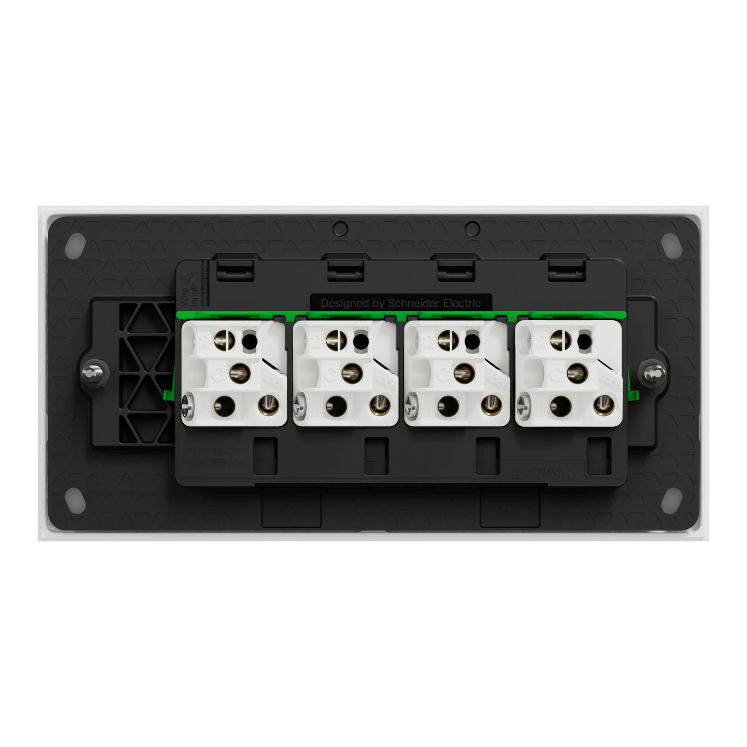 Picture of Flush Switch, Clipsal Solis T Series, Horizontal Mount, 4 Gang, 230V-240V, 10AX 1-Way/2-Way