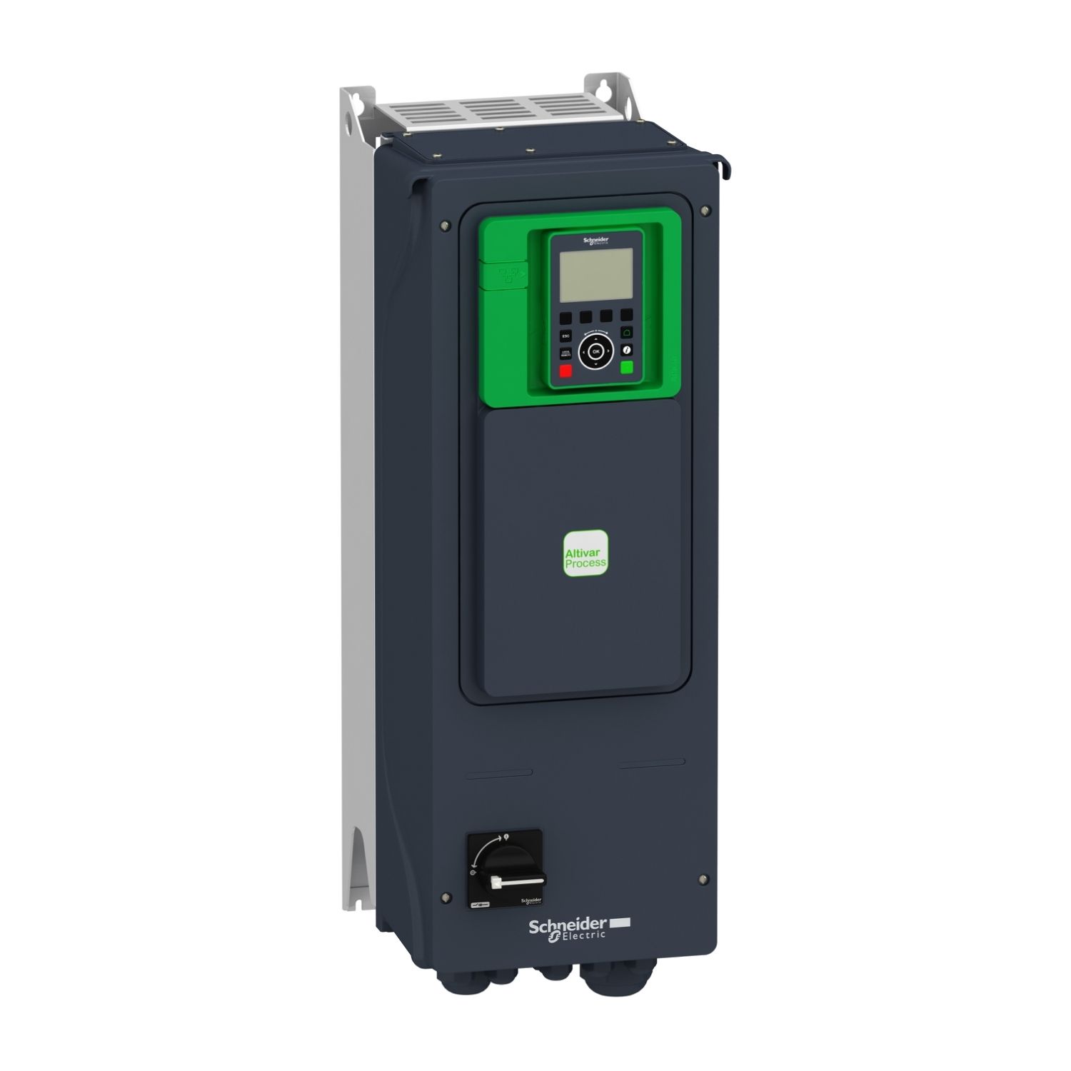 Picture of variable speed drive, Altivar Process ATV600, ATV650, 1.5kW, 400 to 480V, IP55, disconnect switch