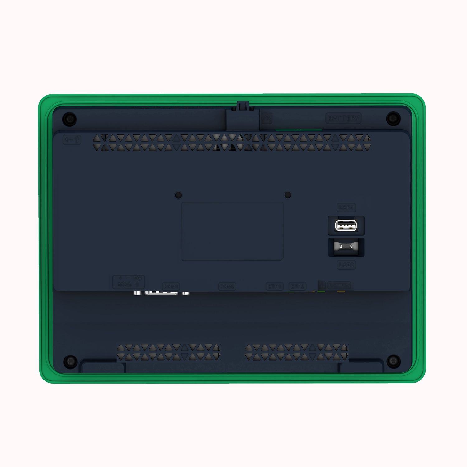 Picture of touch panel screen, Harmony ST6, 10inch wide display, 2COM, 2Ethernet, USB host and device, 24V DC