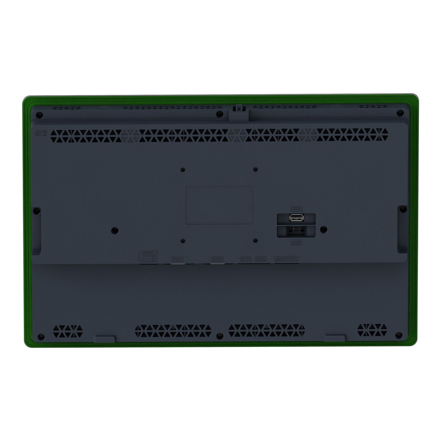 Picture of touch panel screen, Harmony ST6, 15inch wide display, 2COM, 2Ethernet, USB host and device, 24V DC