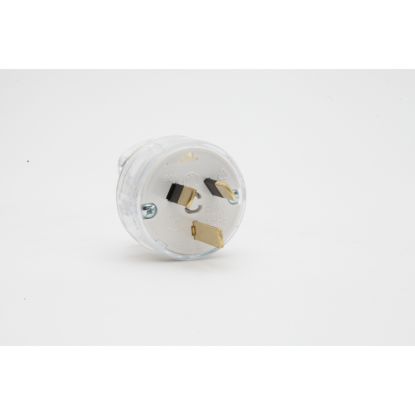 Picture of Back Entry Rewireable Heavy Duty Plug; 10A, Clear