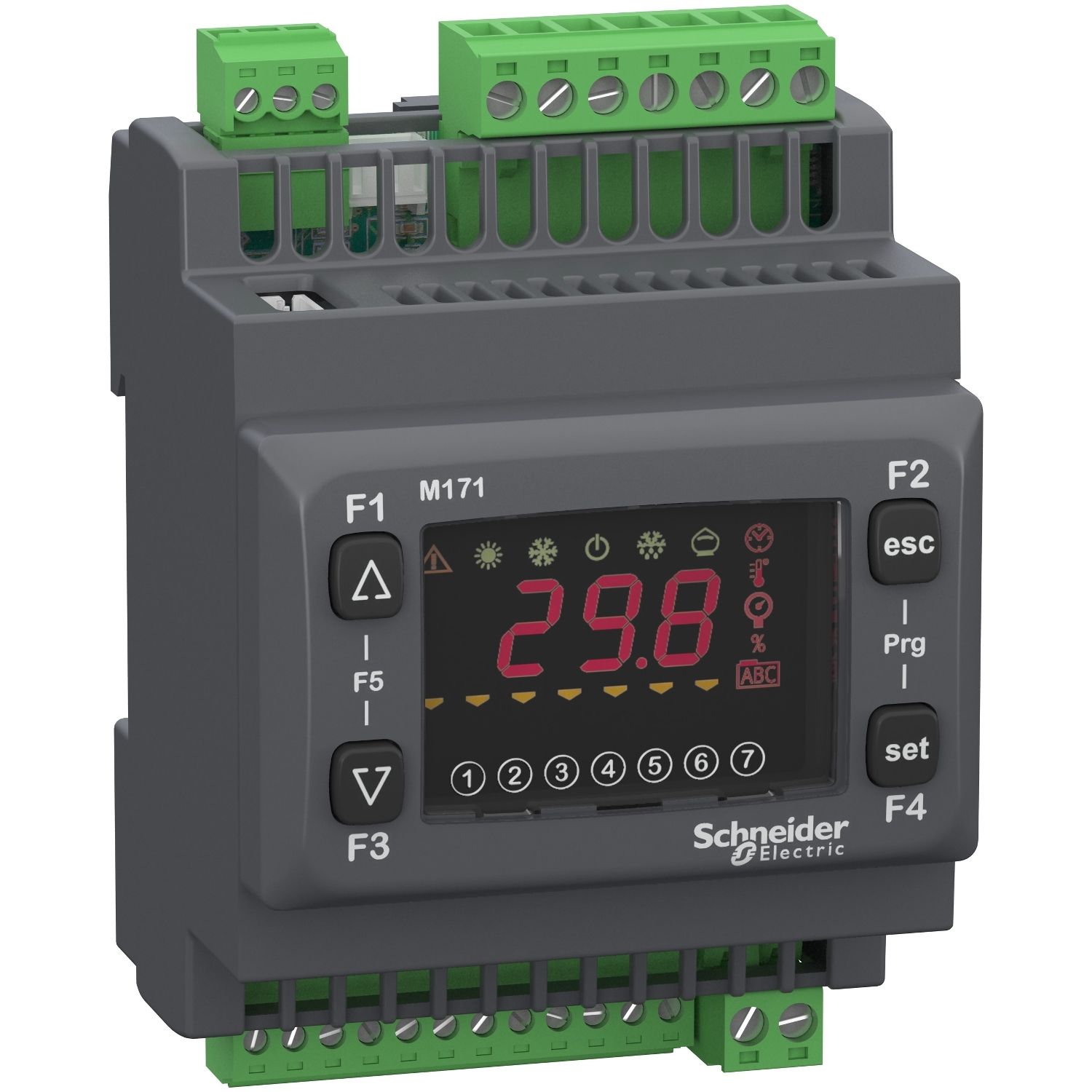 Picture of Controller, Modicon M171/M172/M173, optimized optimized, display 14 IO, Modbus, 100-240V AC