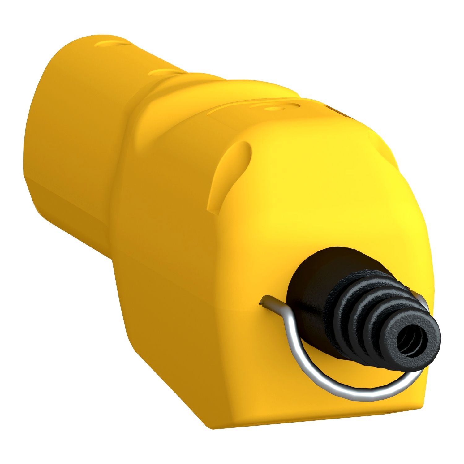 Picture of Pendant control station, Harmony XAC, plastic, yellow, pistol grip, 2 push buttons with NO+NC