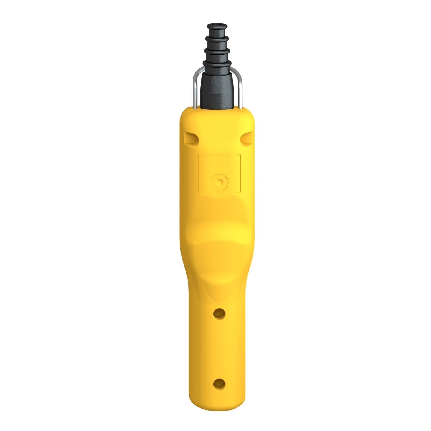 Picture of Pendant control station, Harmony XAC, plastic, yellow, pistol grip, 2 booted push buttons with 2NO