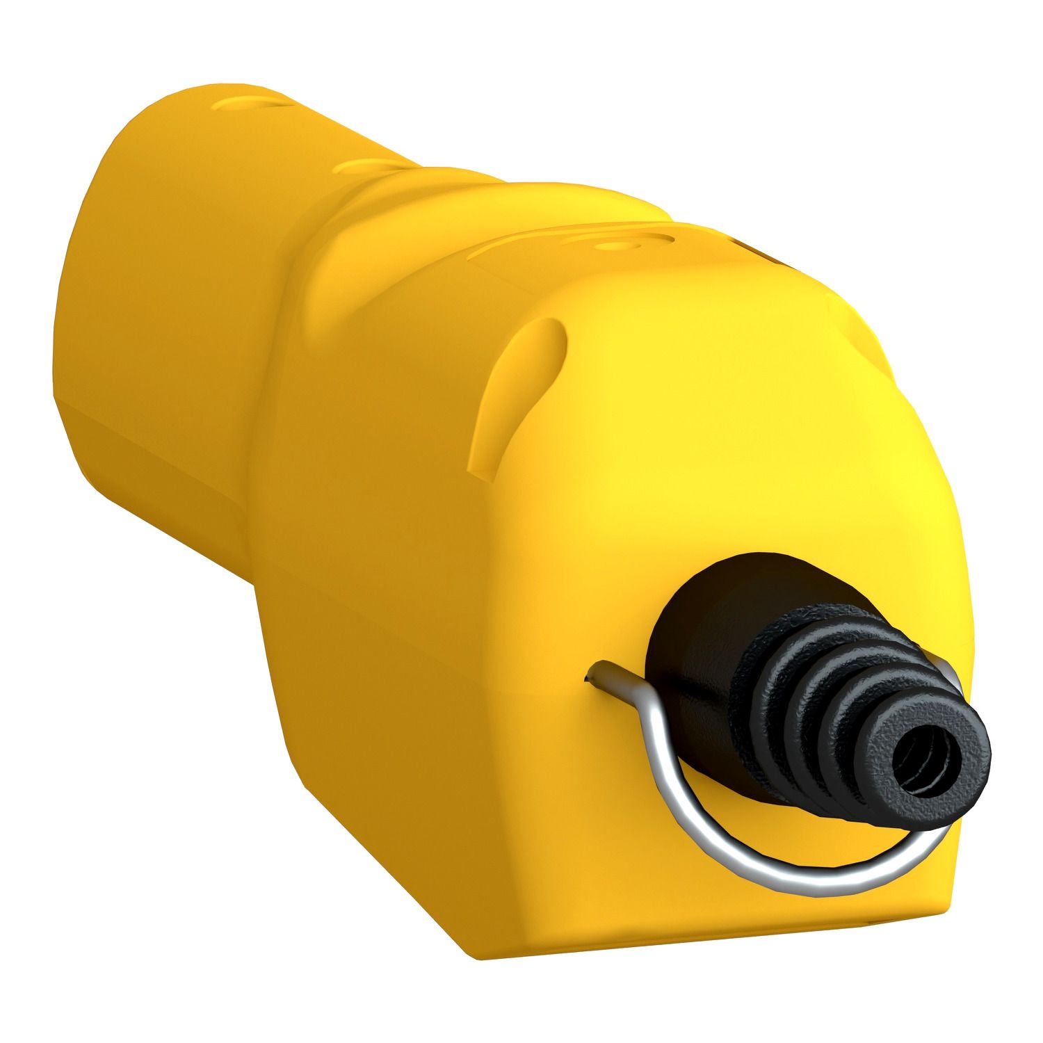 Picture of Pendant control station, Harmony XAC, plastic, yellow, pistol grip, 2 booted push buttons with 2NO