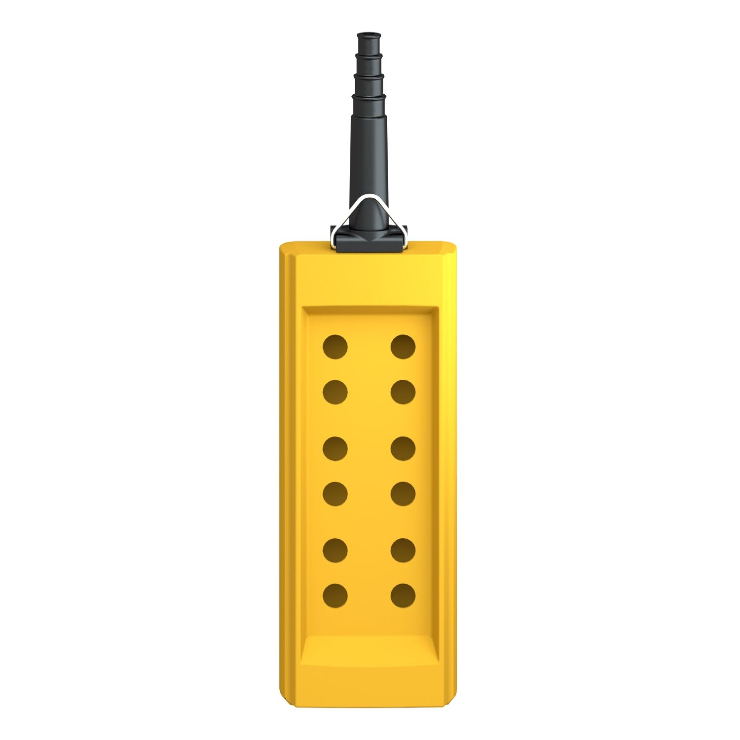 Picture of Empty pendant control station, Harmony XAC, plastic, yellow, 12 cut outs,for cable 10…22mm