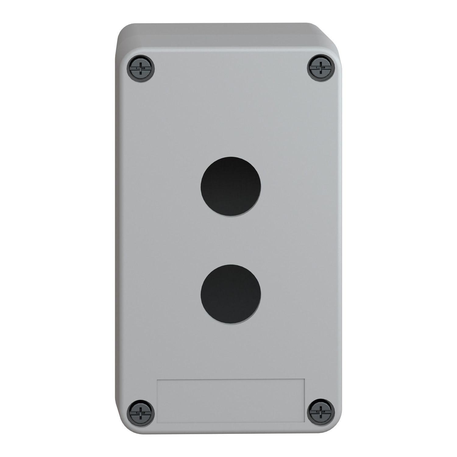 Picture of Empty control station without hinges, Harmony XAP, XB2 SL, plastic, grey, 2 cut outs, 22mm