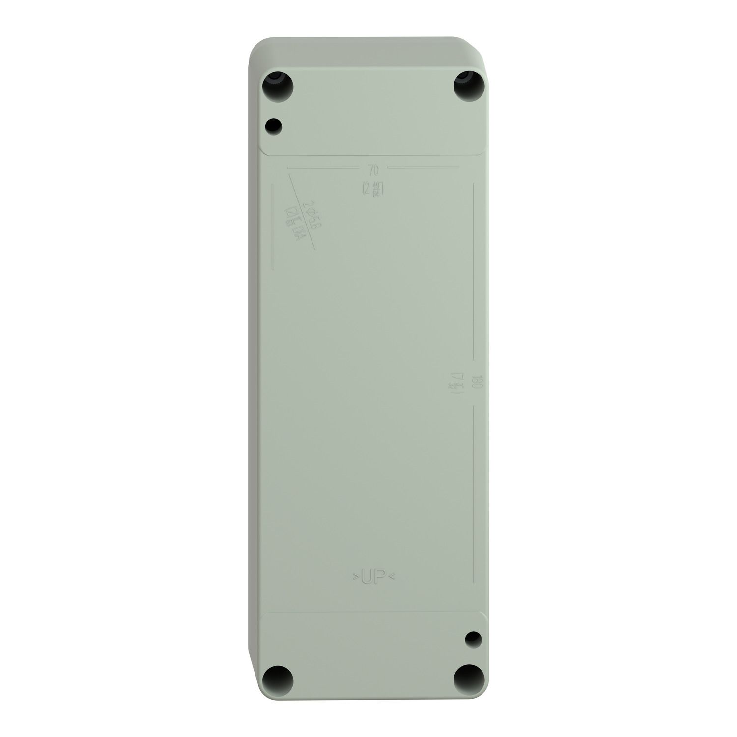 Picture of Empty control station without hinges, Harmony XAP, XB2 SL, plastic, grey, undrilled, 85x226x87mm