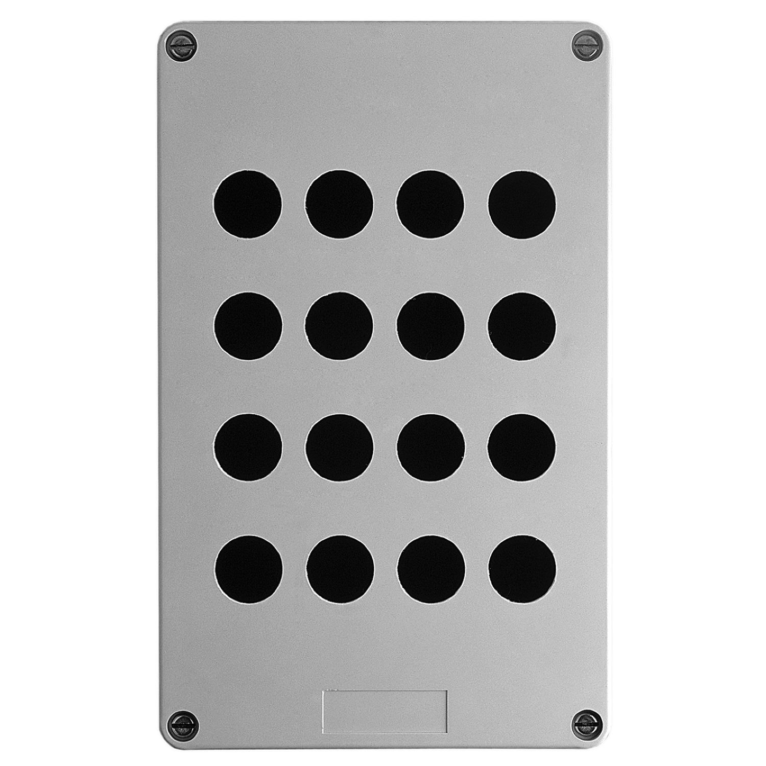 Picture of Empty control station without hinges, Harmony XAP, plastic, grey, 16 cut outs, 22mm, 151 x 241 x 83mm