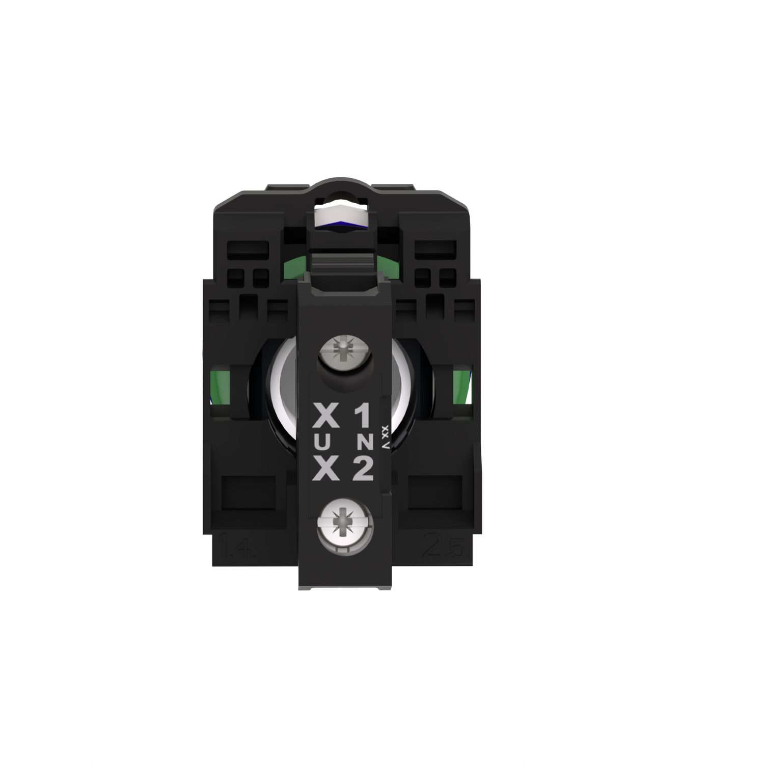 Picture of Pilot light, Harmony XB5, grey plastic, blue, 22mm, universal LED, plain lens, 110...120V AC