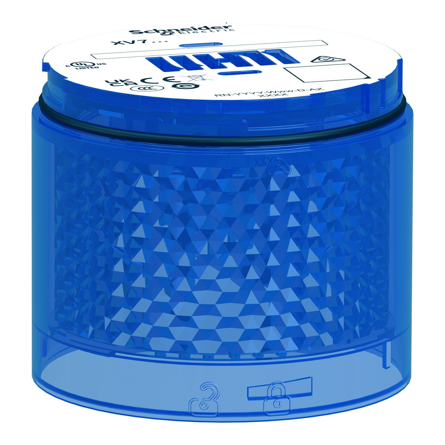 Picture of Light Module, Harmony XVB7 Modular Tower Light, Blue, Ø70mm, Steady, Colored Lens