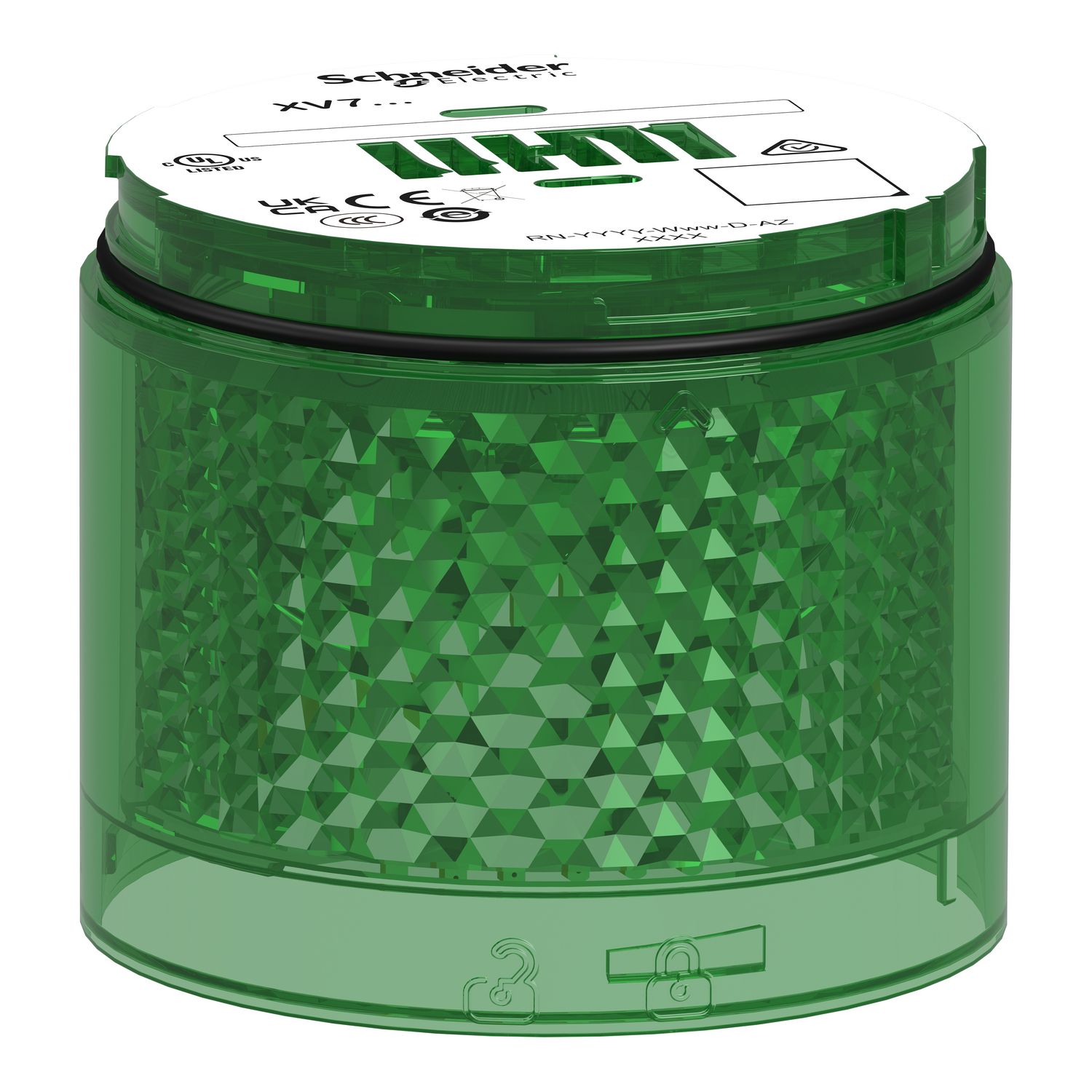 Picture of Light Module, Harmony XVB7 Modular Tower Light, Green, Ø70mm, Flashing, Colored Lens