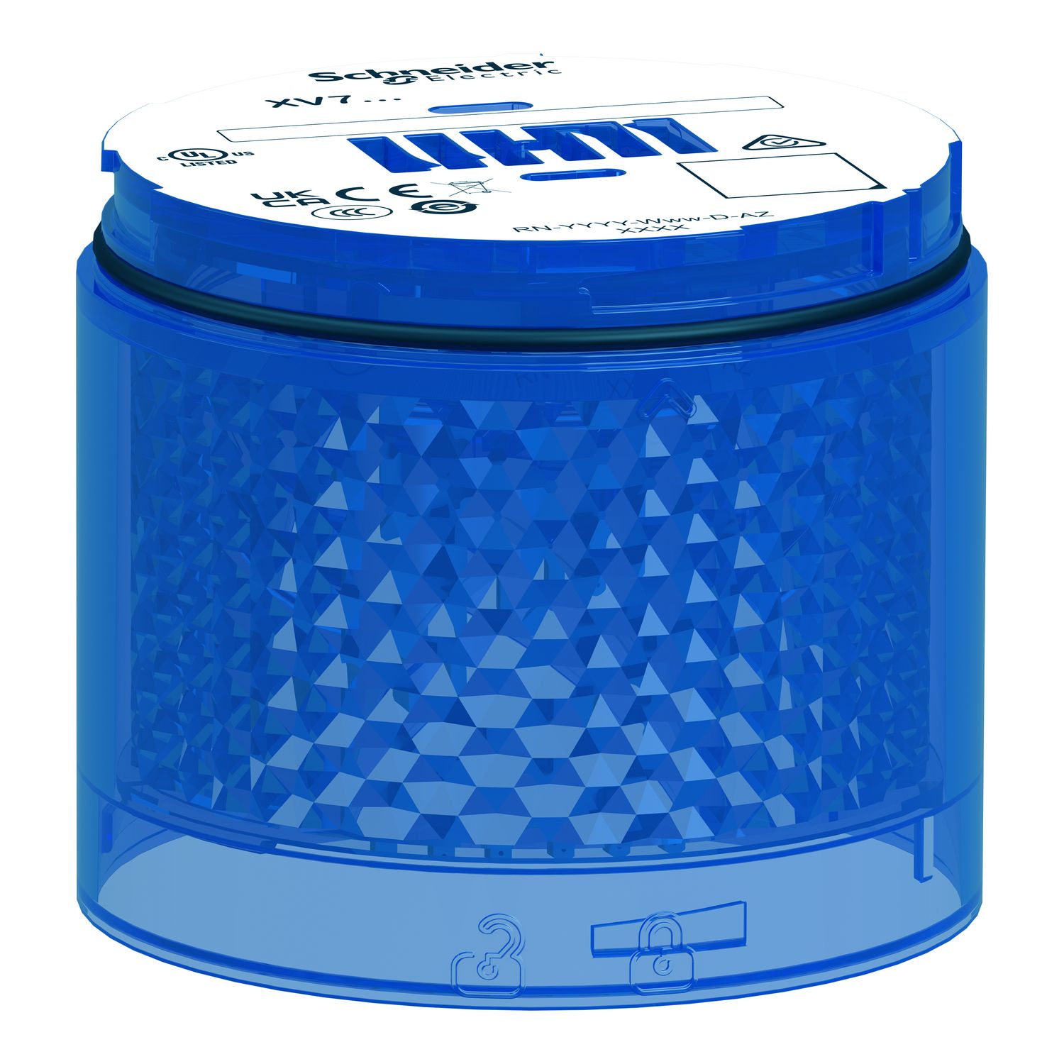 Picture of Light Module, Harmony XVB7 Modular Tower Light, Blue, Ø70mm, Flashing, Colored Lens