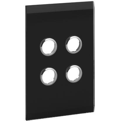 Picture of 4 GANG GLASS FACIA BLACK