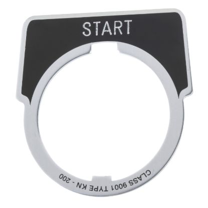 Picture of Marked legend, Harmony 9001K, Harmony 9001SK, 30mm, aluminium, black with silver letters, 40x43mm, marking START