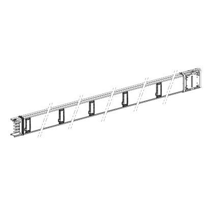 Picture of Horizontal distribution length, Canalis KSA400, aluminium, 400A, fixed length 5m, 10 outlets, 3L+N+PE, white RAL9001