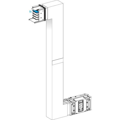 Picture of Zed, Canalis KSA630, aluminium, 500/630A, side B made to measure with fire barrier, upward/downward, 3L+N+PE, RAL9001