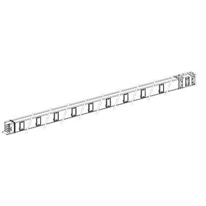 Picture of Horizontal distribution length, Canalis KSA630, aluminium, 630A, fixed length 5m, 18 outlets, 3L+N+PE, white RAL9001