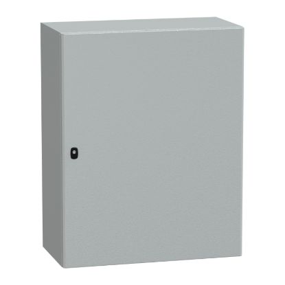 Picture of Wall mounted steel enclosure, Spacial S3D, plain door, with mounting plate, 1000x800x400mm, IP66, IK10
