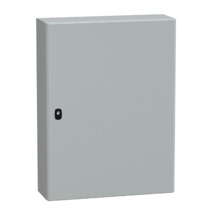 Picture of Wall mounted steel enclosure, PanelSeT S3D, plain door, with mounting plate, 800x600x200mm, IP66, IK10