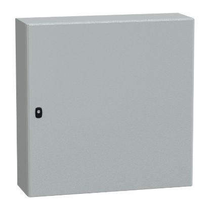 Picture of Wall mounted steel enclosure, Spacial S3D, plain door, with mounting plate, 800x800x250mm, IP66, IK10