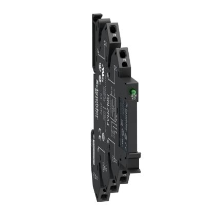 Picture of Slim interface relay pre assembled, Harmony Electromechanical Relays, 6A, 1CO, with LED, spring terminals, 110V AC DC