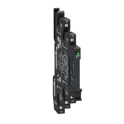 Picture of Slim interface relay pre assembled, Harmony Electromechanical Relays, 6A, 1CO, with LED, screw connectors, 110V AC DC