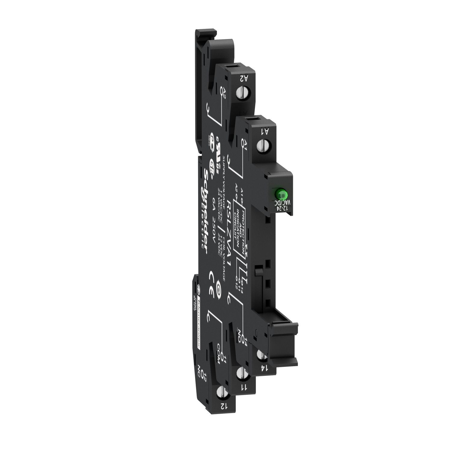 Picture of Socket equipped with LED and protection circuit, Harmony Electromechanical Relays, for RSL1 relays, srew connector, 230V AC DC