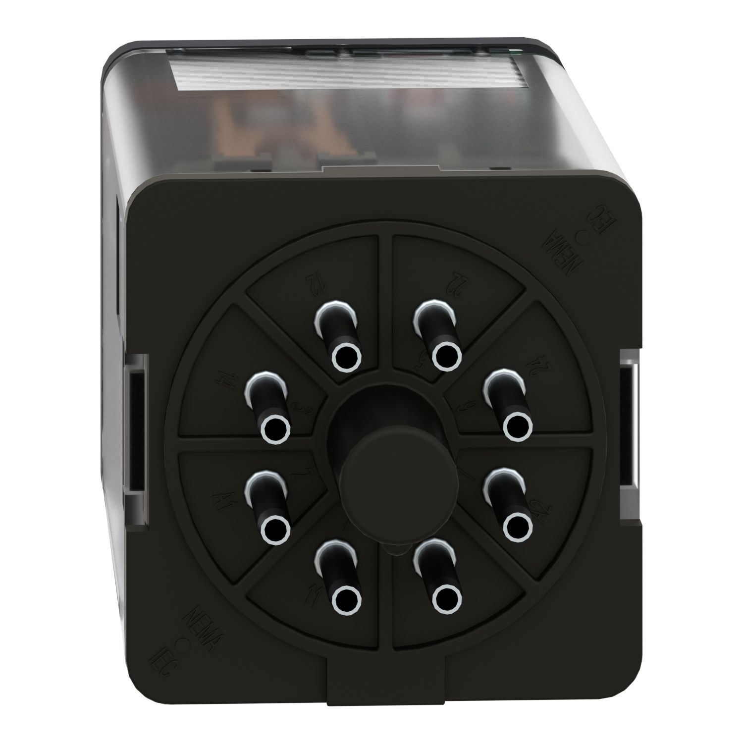 Picture of Universal plug in relay, Harmony Electromechanical Relays, 10A, 2CO, lockable test button, 120V AC