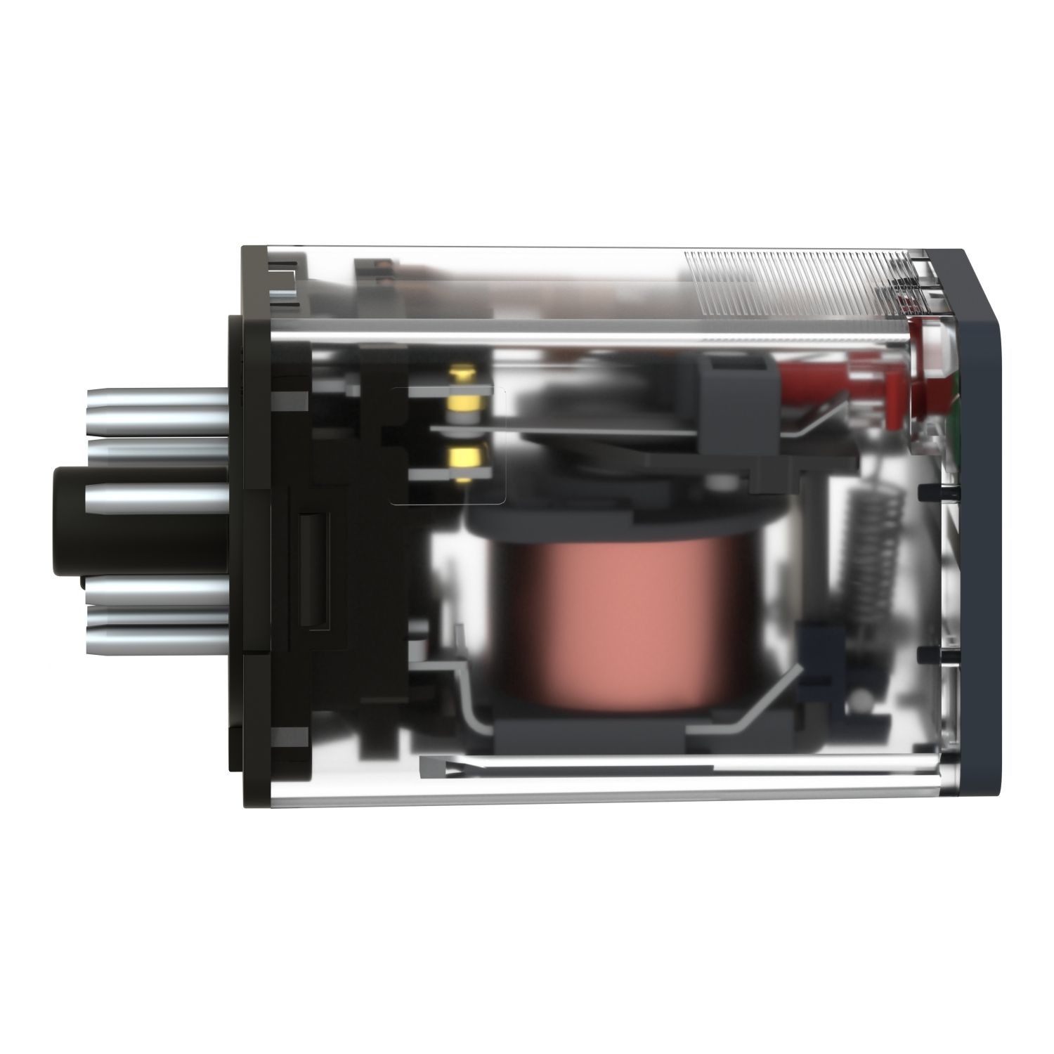 Picture of Universal plug in relay, Harmony Electromechanical Relays, 10A, 2CO, with LED, lockable test button, 24V AC