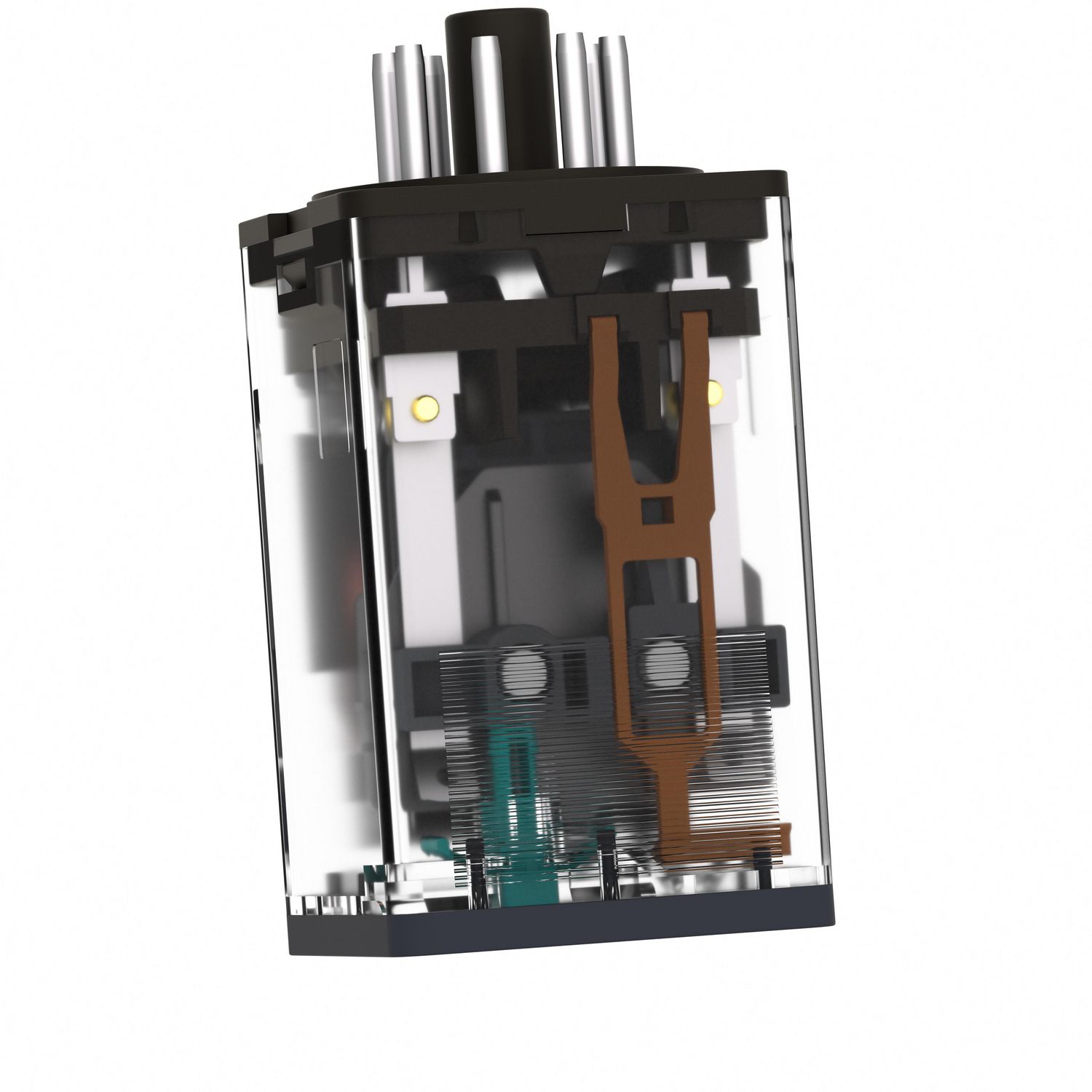 Picture of Universal plug in relay, Harmony Electromechanical Relays, 10A, 3CO, with LED, lockable test button, 24V DC