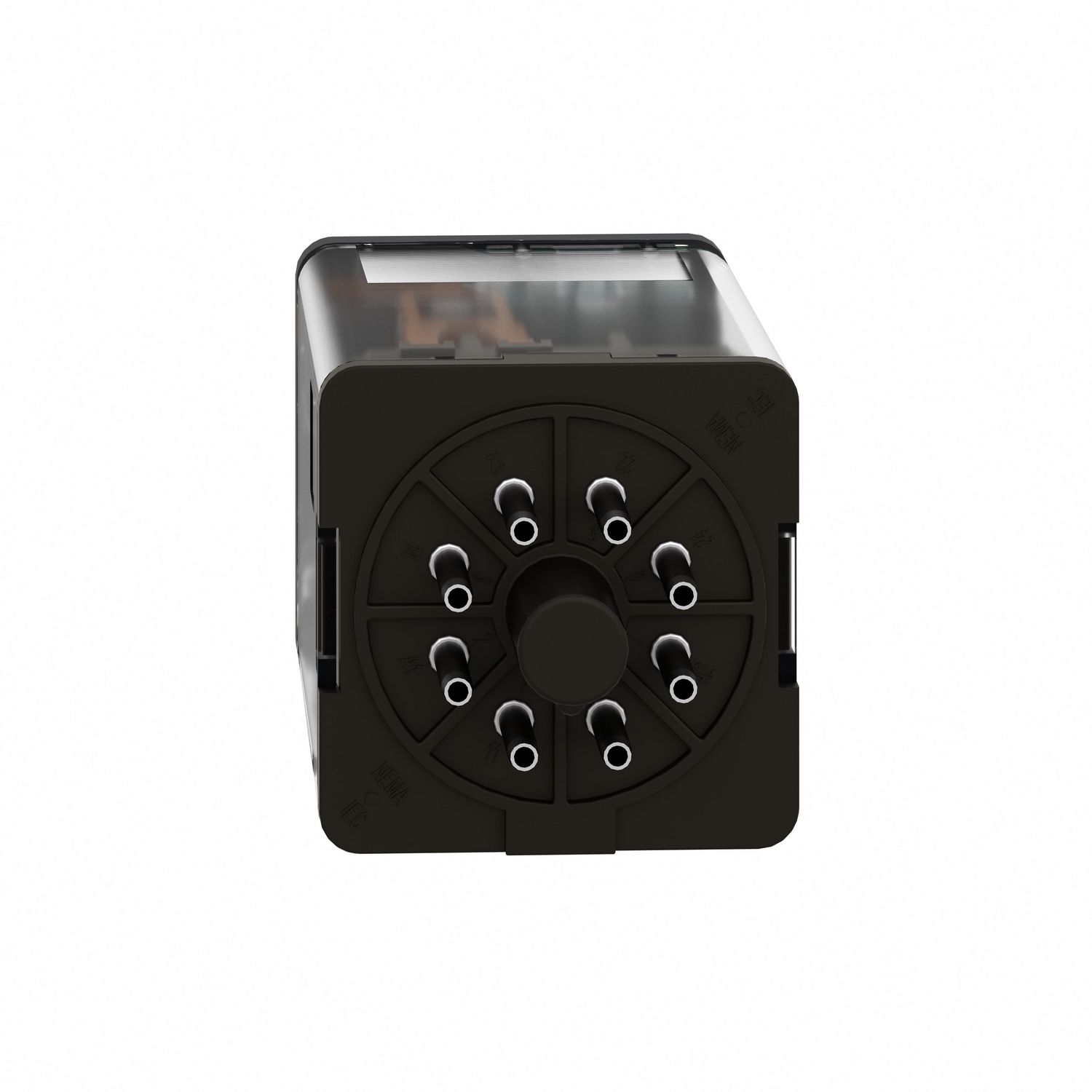 Picture of Universal plug in relay, Harmony Electromechanical Relays, 10A, 3CO, with LED, lockable test button, 110V DC