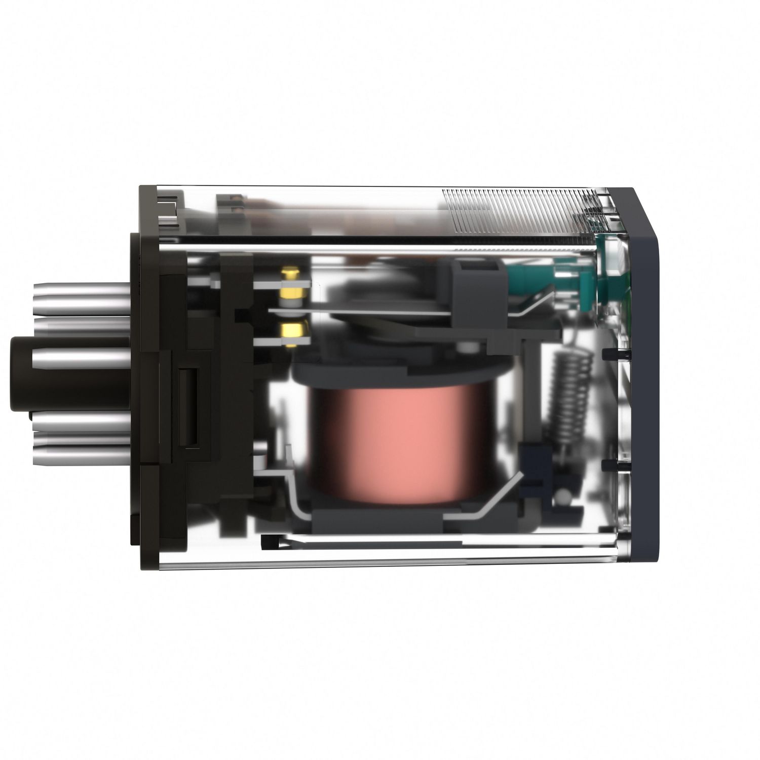 Picture of Universal plug in relay, Harmony Electromechanical Relays, 10A, 3CO, with LED, lockable test button, 110V DC