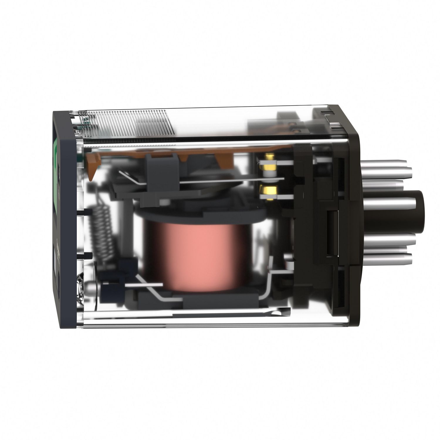 Picture of Universal plug in relay, Harmony Electromechanical Relays, 10A, 3CO, with LED, lockable test button, 110V DC