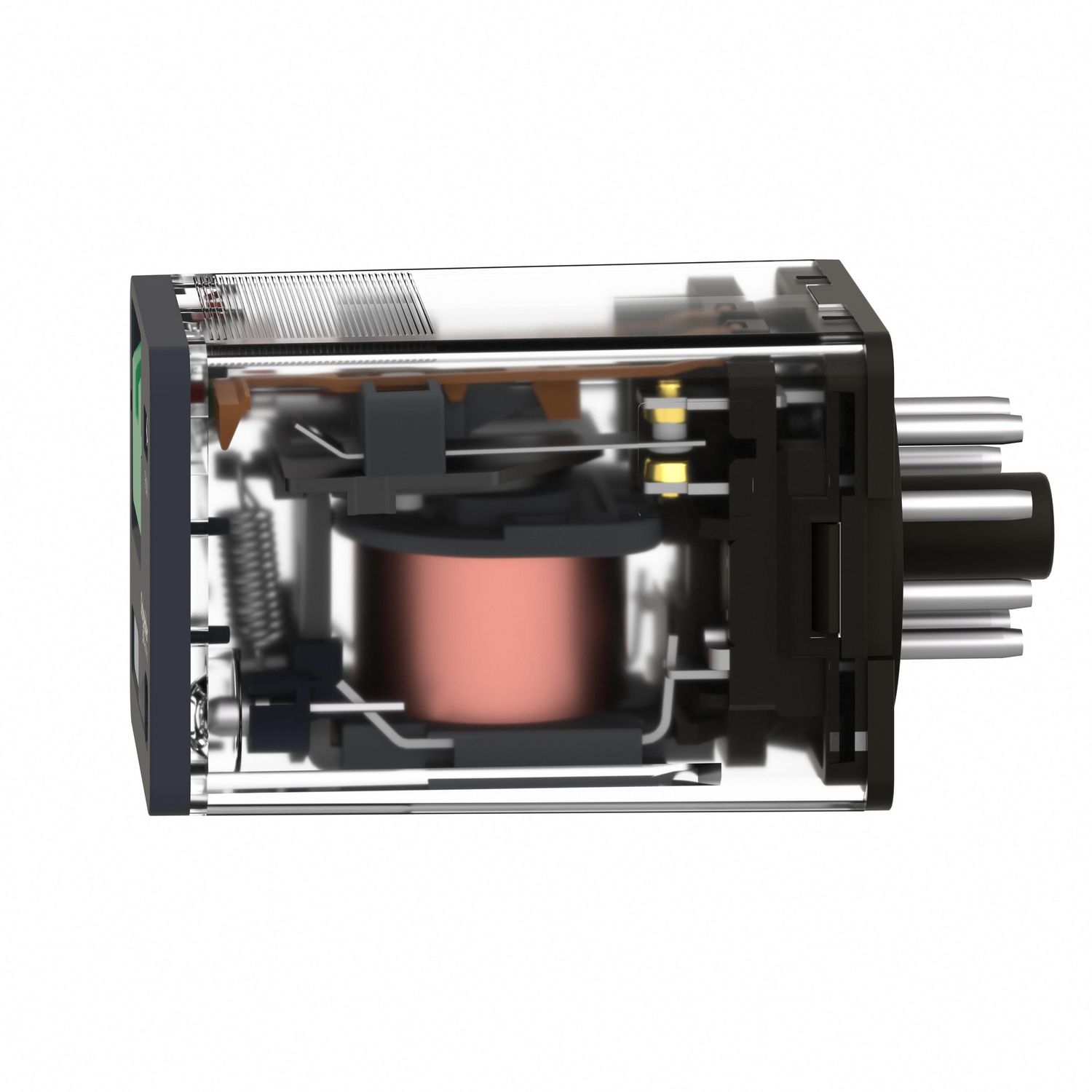 Picture of Universal plug in relay, Harmony Electromechanical Relays, 10A, 3CO, with LED, lockable test button, 230V AC