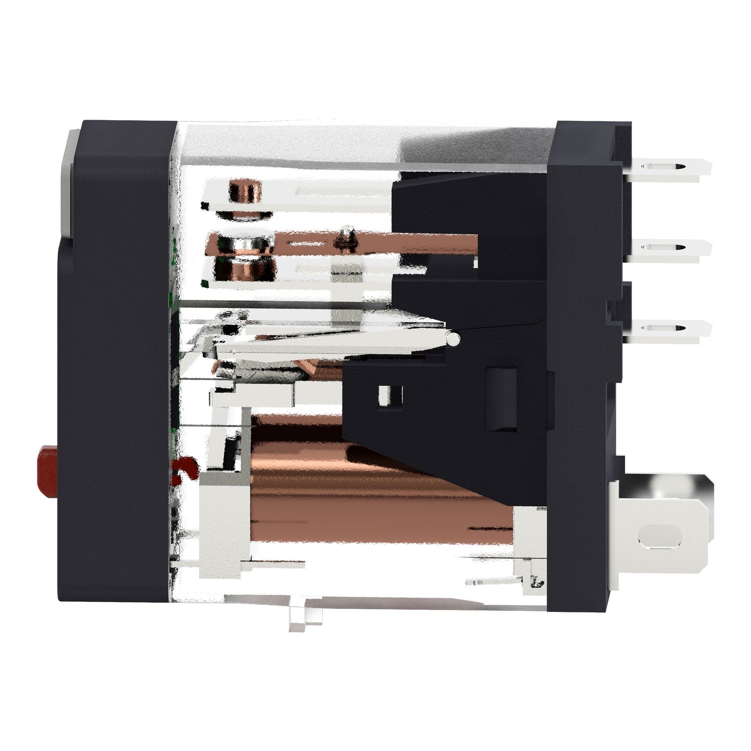 Picture of Interface plug in relay, Harmony Electromechanical Relays, 10A, 1CO, with LED, lockable test button, 24V DC