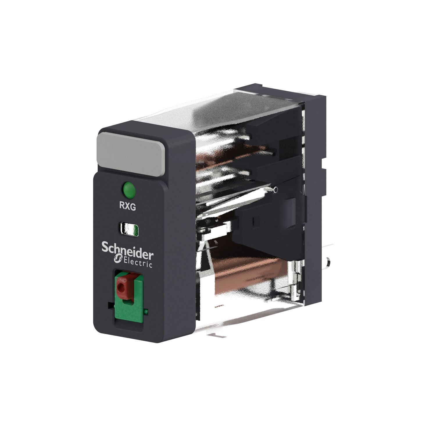 Picture of Interface plug in relay, Harmony Electromechanical Relays, 10A, 1CO, with LED, lockable test button, 230V AC