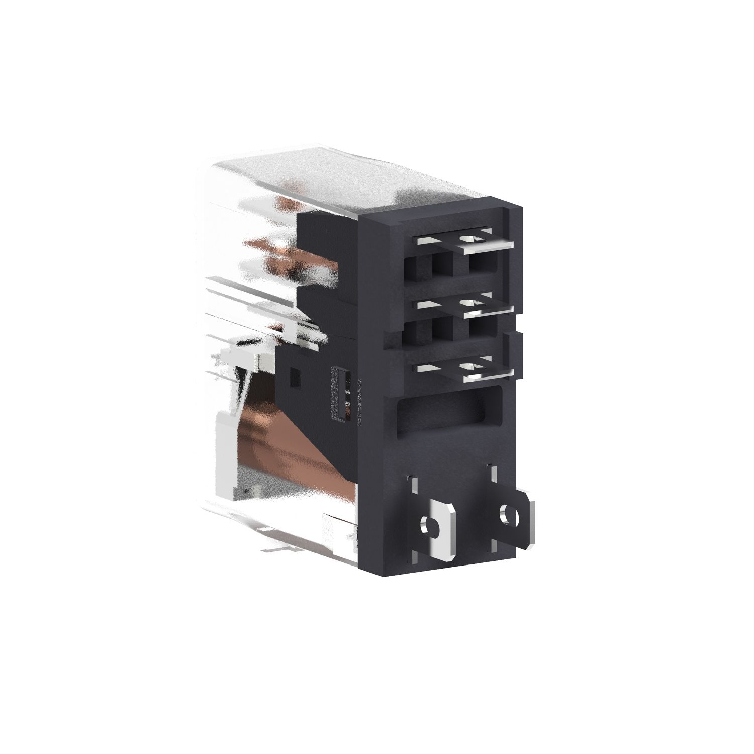 Picture of interface plug in relay, Harmony Electromechanical Relays, 10A, 1CO, clear cover, 24V DC